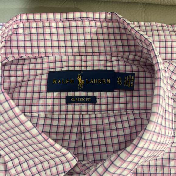Ralph Lauren Other - NWT Ralph Lauren Classic Fit Dress Shirt, Pink & White Check, Men's XL